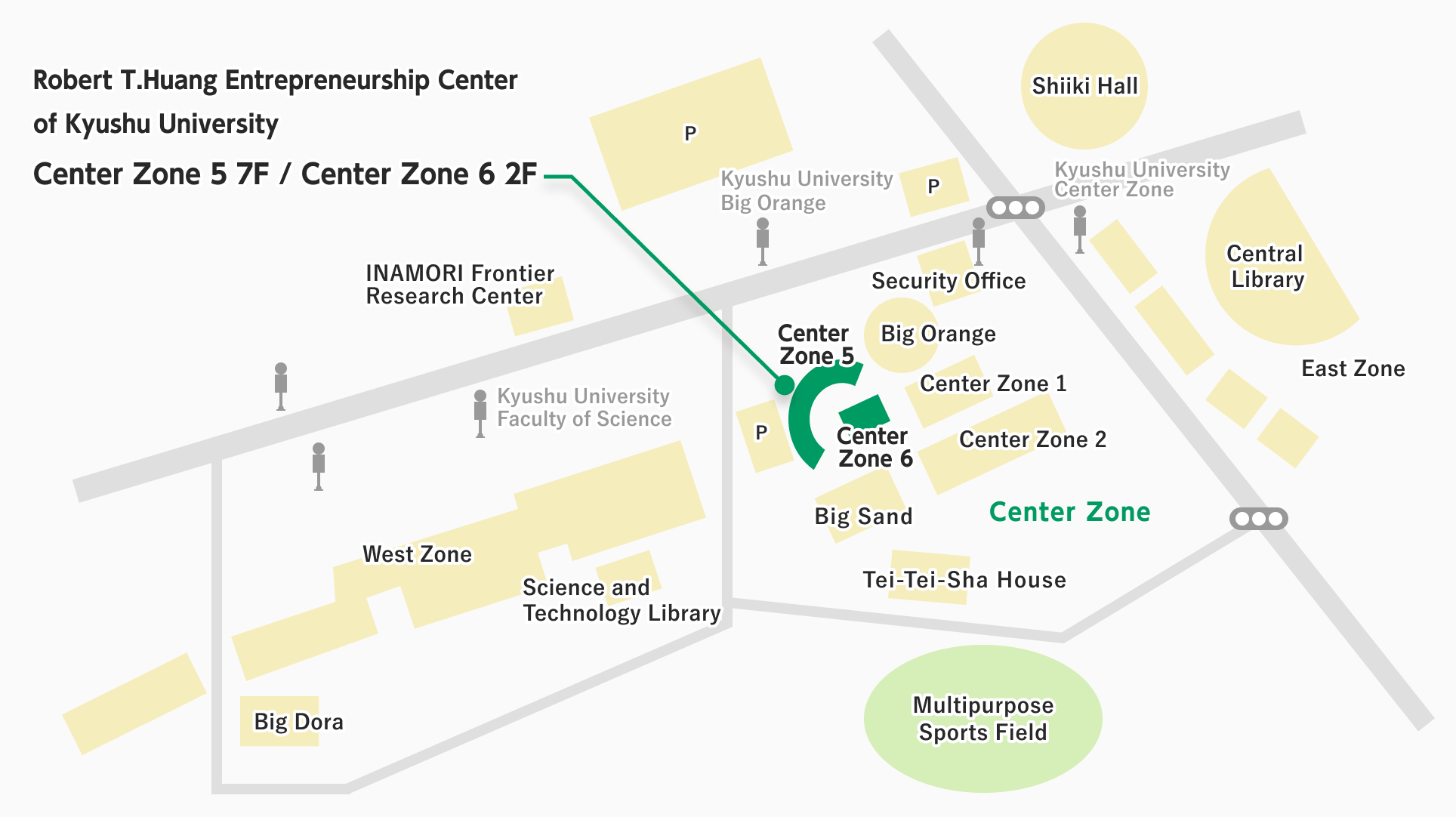 Map of Ito Campus Center Zone